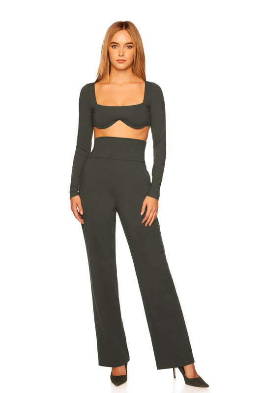 high waisted wide leg pant